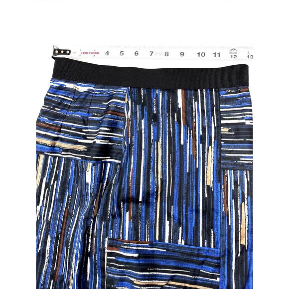 Ann Taylor Skirt Womens Petite Size 0 Geometric Print Multicolor Blue - Picture 7 of 9